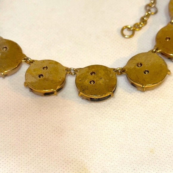 J. Crew Tortoise and Crystal Pendant Necklace with Matching Bracelet - EUC - Picture 3 of 11